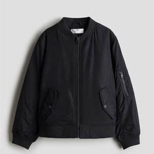 H&M Youth Boys Padded Black Bomber Jacket